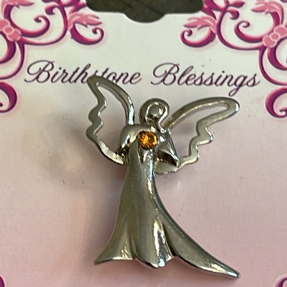 Vintage CAMCO November Birthstone Blessings Angel Pin - Picture 10 of 11